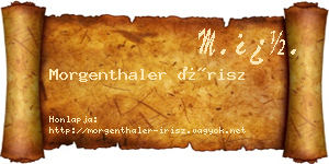 Morgenthaler Írisz névjegykártya